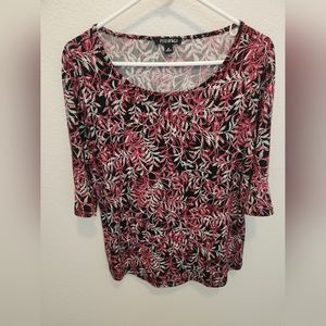 ROZ & ALI Womens Blouse Top Medium